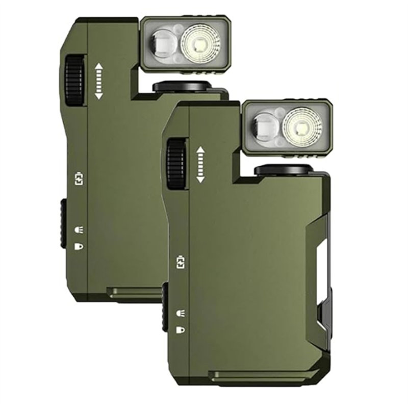 Edc Daily Carry - AT51-2Pcs EDC Flashlight With 3 Modes&180°