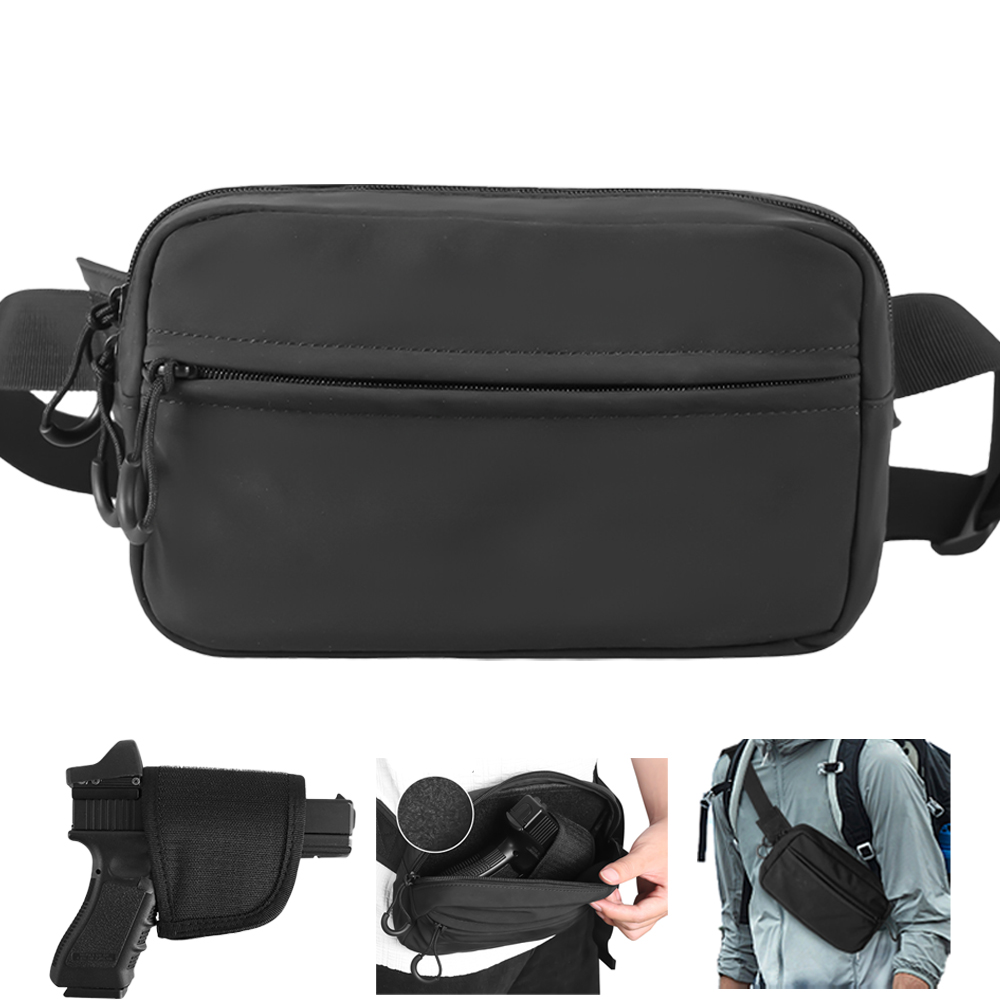 Edc Concealed Carry Fanny Pack - Tactical Crossbody Bag Pistol Waist Pack