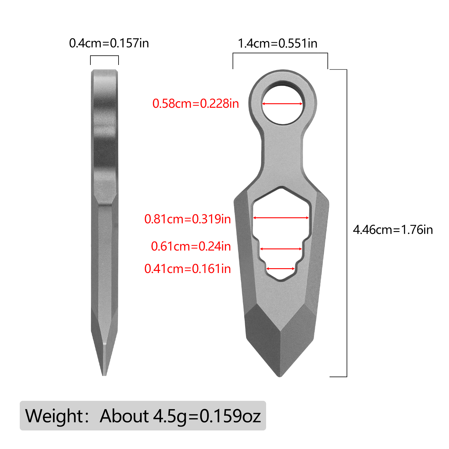 Portable Titanium Alloy 2Pcs E - Edc Daily Carry recension och pris