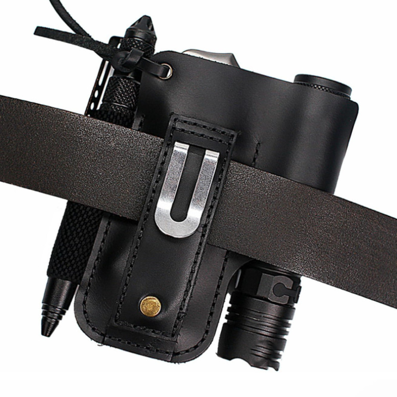 EDC Leather Flashlight Tool Ho - Edc Carry Pocket recension och pris