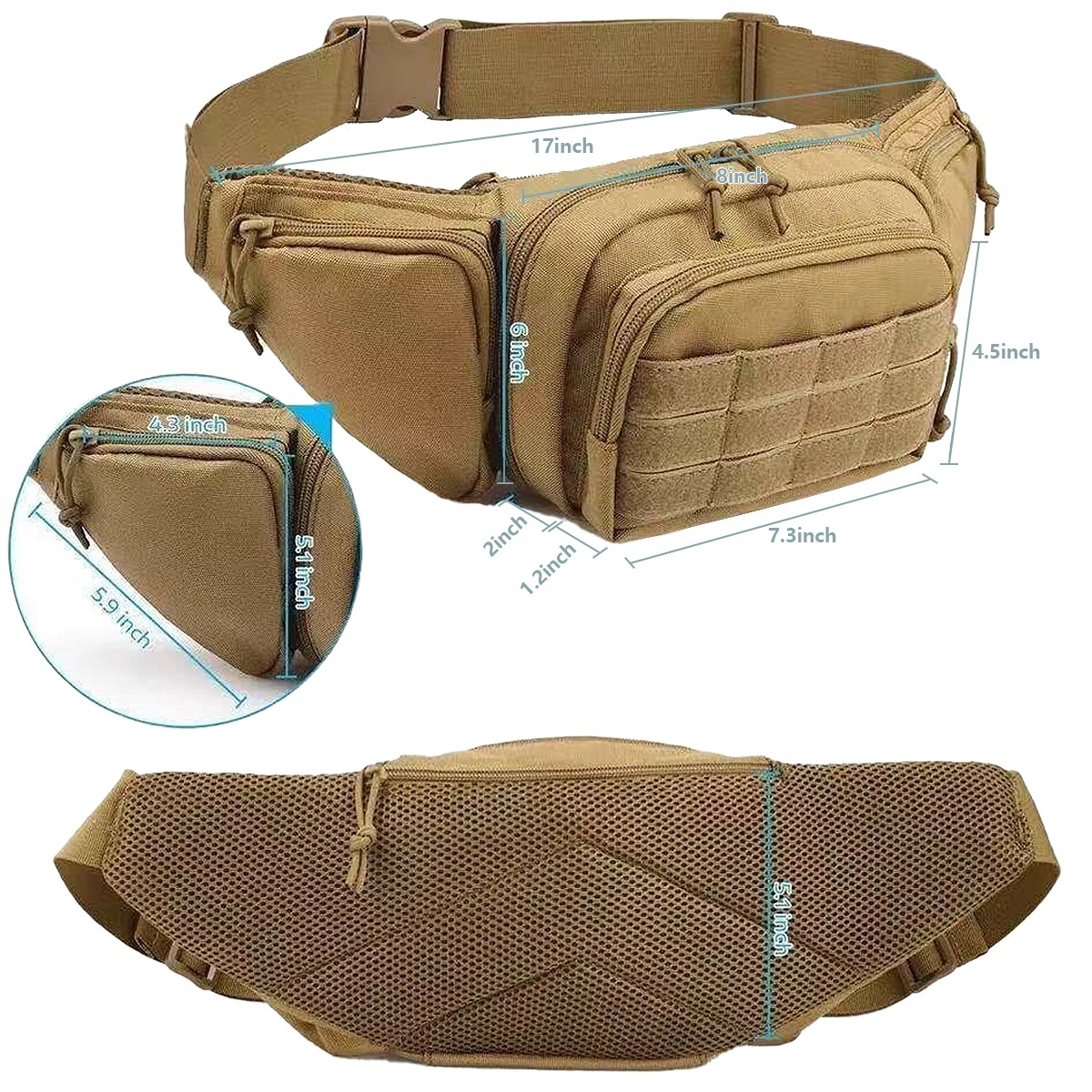 Tactical Mini Waist Pouch EDC  - Edc Carry Backpack recension och pris