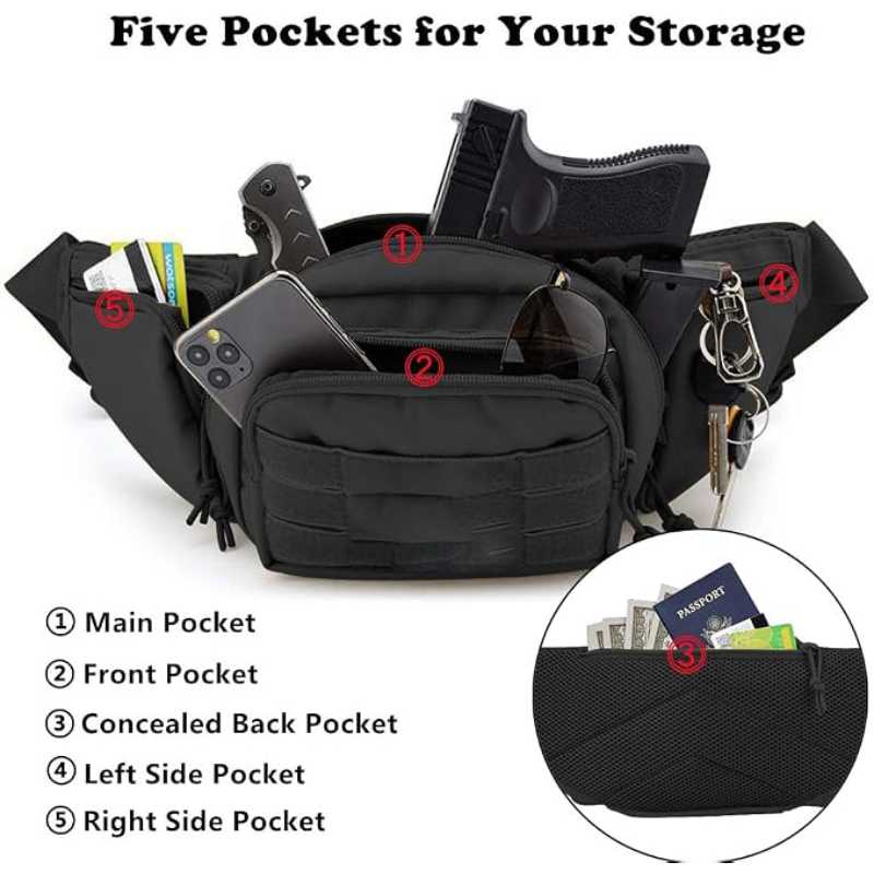 Fanny Pack Waterproof Molle ED - Edc Concealed Carry Fanny Pack recension och pris