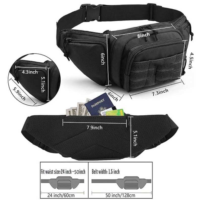 Fanny Pack Waterproof Molle ED - Edc Concealed Carry Fanny Pack recension och pris