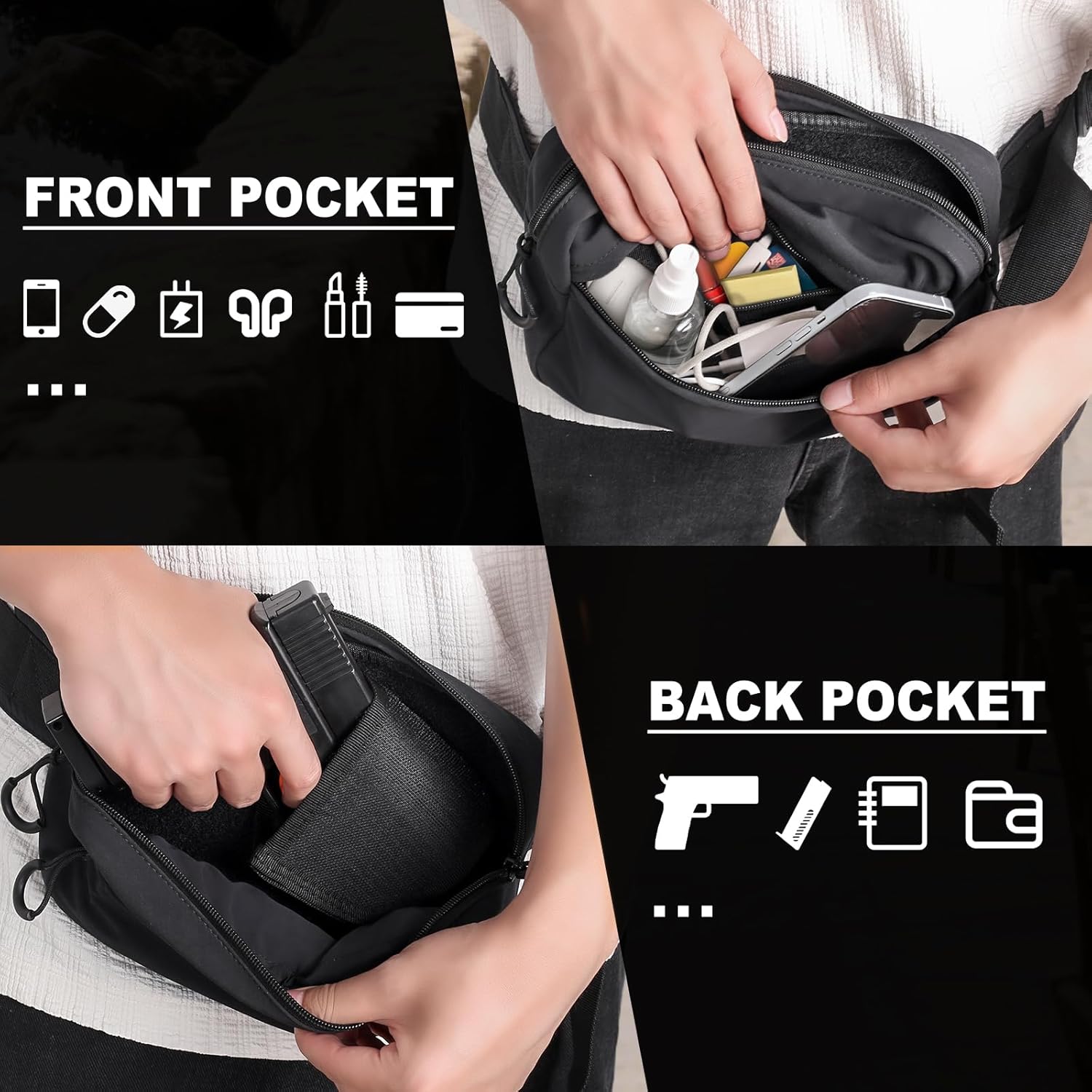 Tactical Fanny Pack with Holst - Edc Concealed Carry Fanny Pack recension och pris